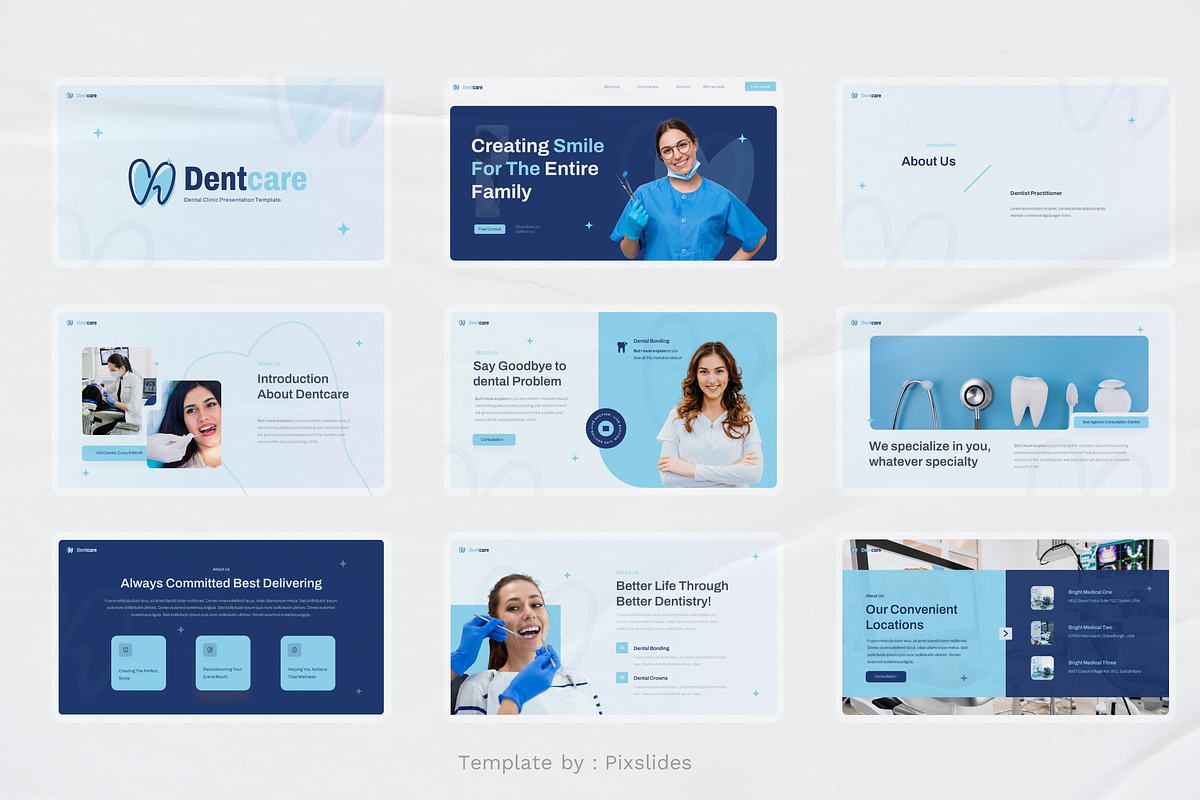 Dental Care and Clinic PowerPoint, a Presentation Template by Pixslides (Photo 2 of 8)
