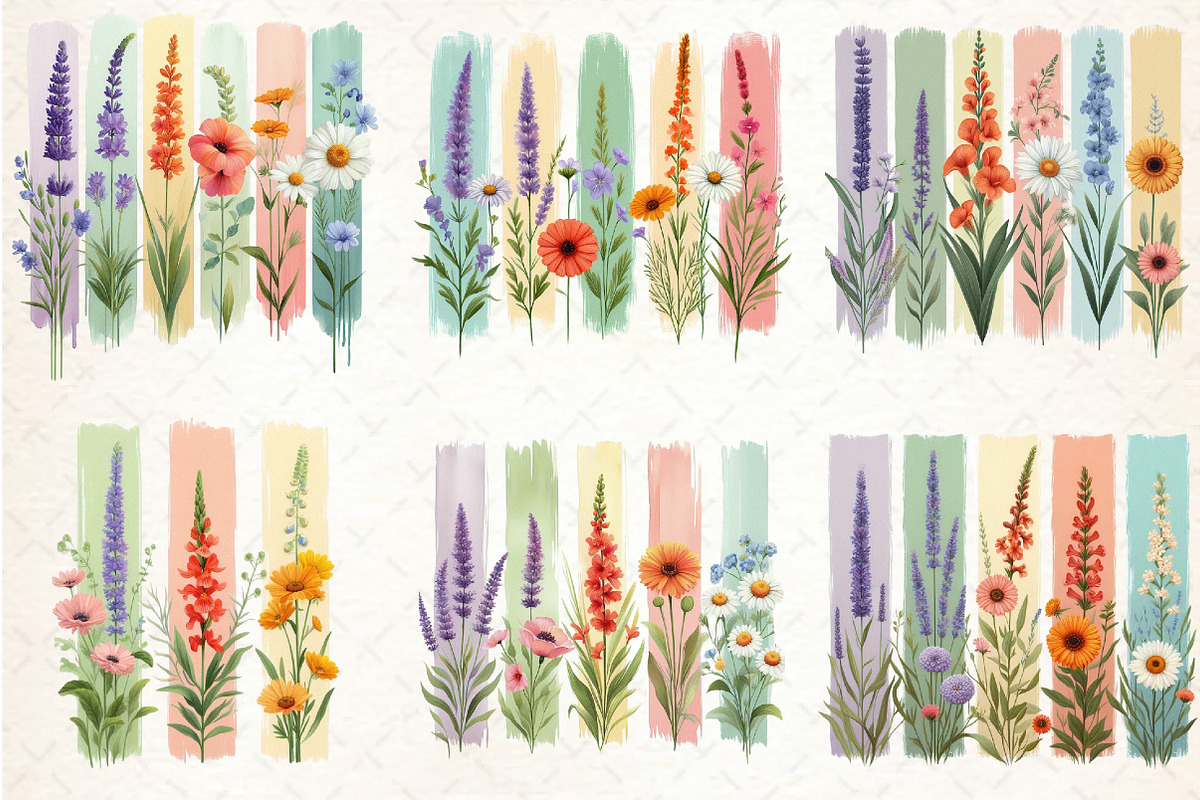 Brushstroke Christian Flower Clipart, an Illustration by Libby Wishes (Photo 3 of 4)
