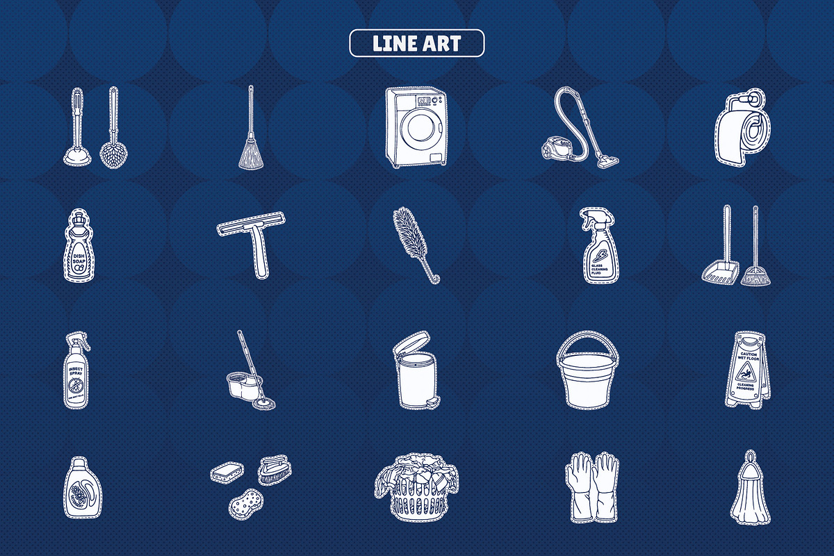 Cleaning Clipart Illustration, an Object Illustration by Decoconio Design (Photo 3 of 6)