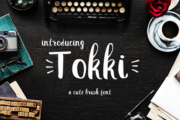 TOKKI cute brush font preview 8