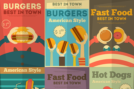 fast food posters collection