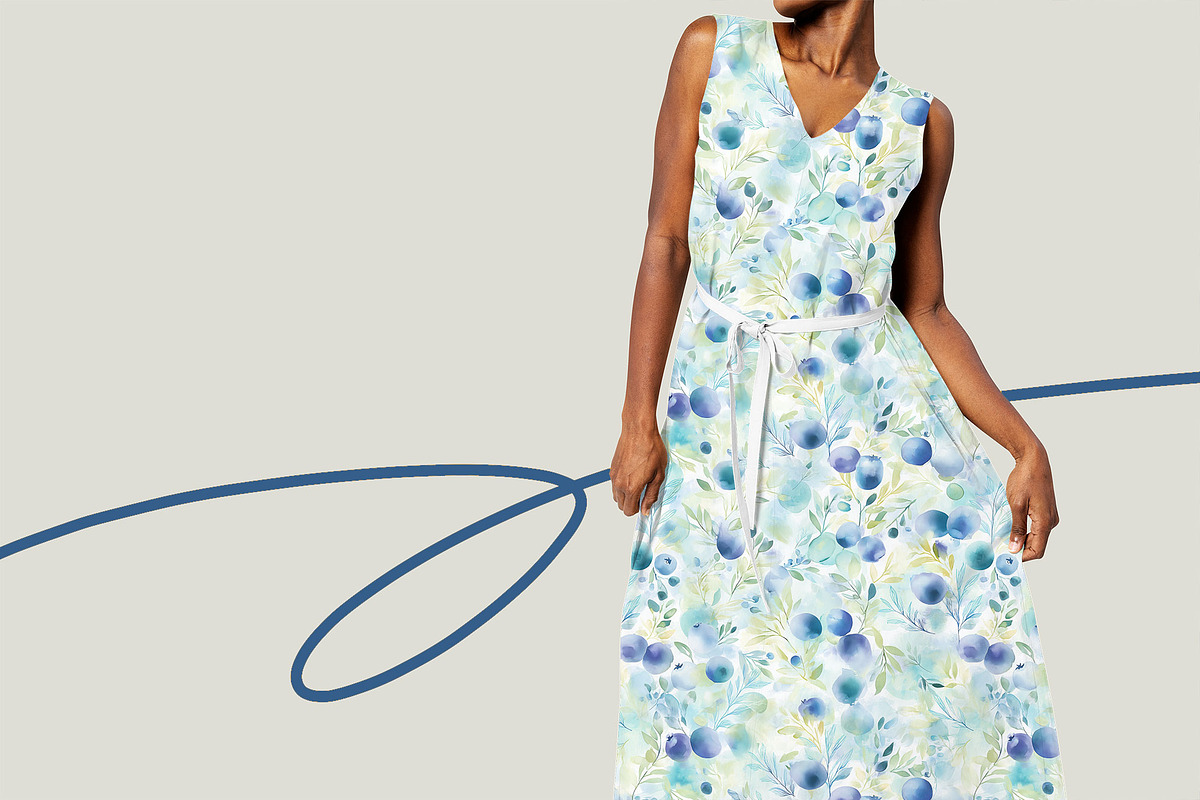 BLUEBERRY Seamless Pattern, a Pattern Graphic by AYAKA Studio Co. (Photo 2 of 9)