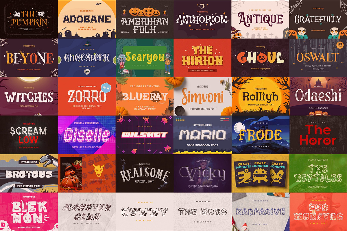 The Best Halloween Font Bundle, a Font by Runsell Studio (Photo 3 of 74)
