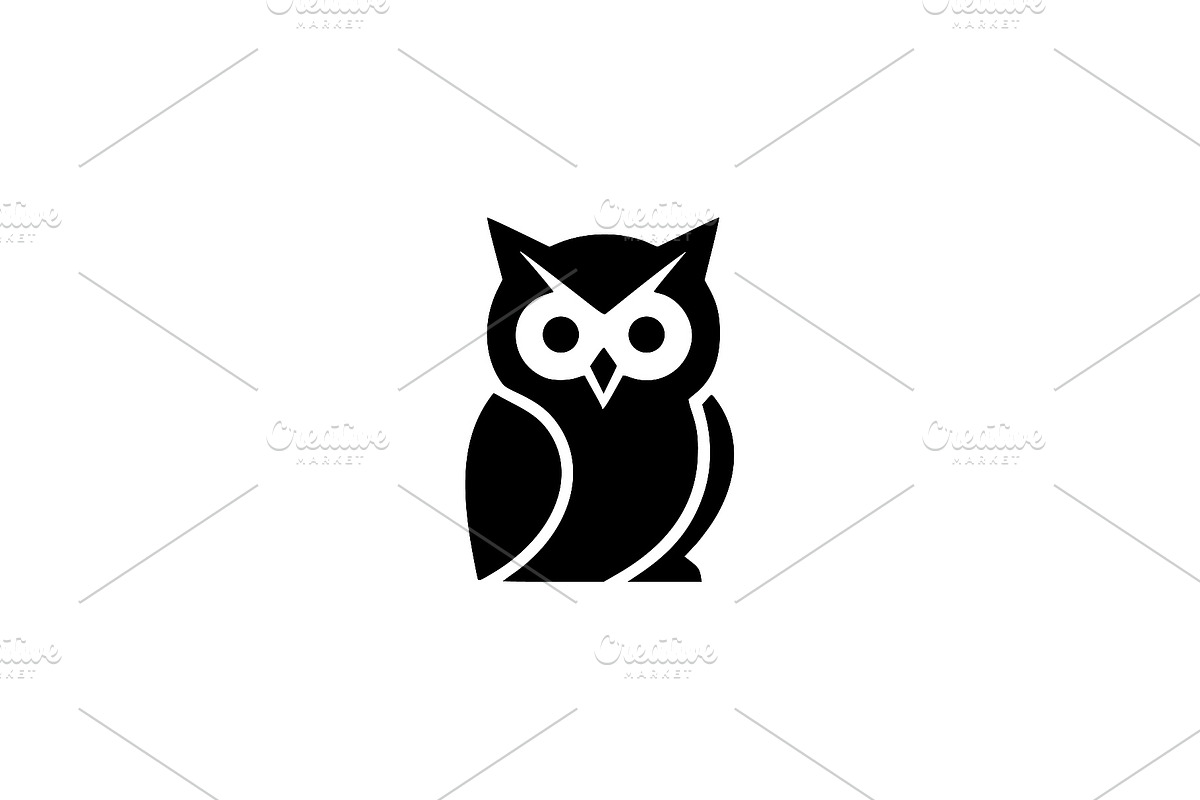 Elegant Owl Silhouette Vector, an Animal Illustration by Vectorium Studio (Photo 1 of 4)