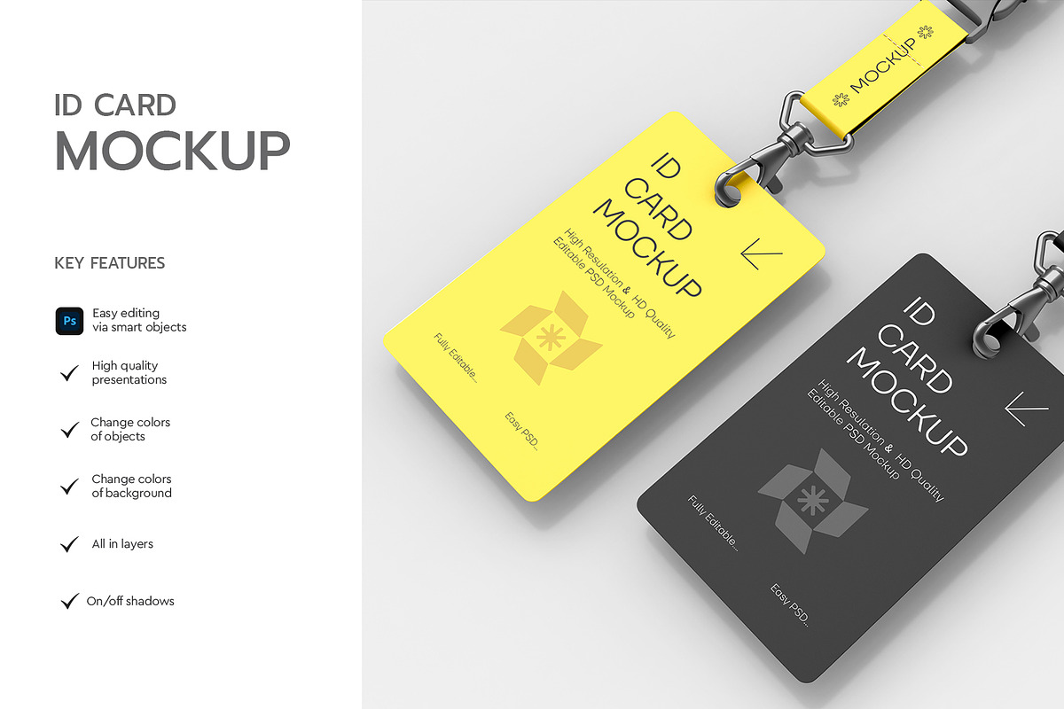 Two Hanging ID Card Mockup Set, a Product Mockup by graphypix (Photo 2 of 4)