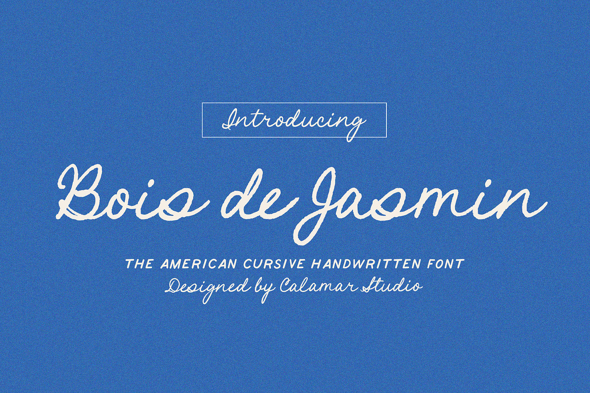 Bois de Jasmin Wedding Font Duo, a Script Font by Calamar Studio (Photo 1 of 18)
