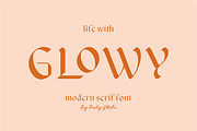 Glowy - Modern Serif Font, a Serif Font by RedyStudio (Thumbnail 1 of 10)