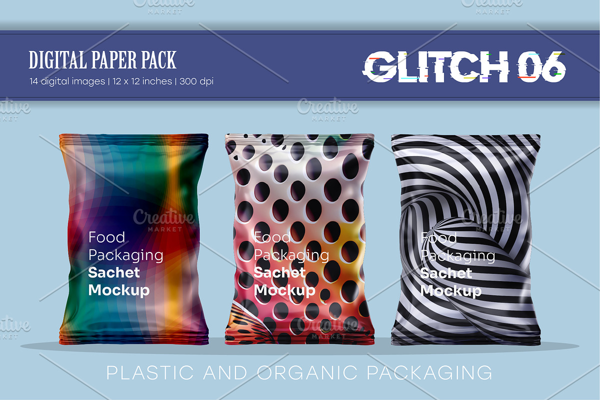 Glitch Psychedelic 06. Digital Paper, a Texture Illustration by KENO Mascots (Photo 5 of 7)