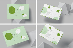 Rounded Corners Postcard Mockups, an Advertising Mockup by megostudi0