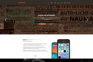 Lorans - One Page PSD Theme