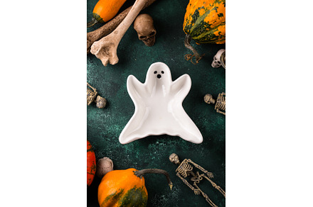 Halloween empty plate in shape of, a Holiday Photo by Yulia Furman