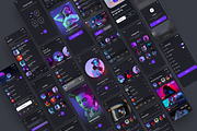 Music app UI Kit ( Figma), an UI Kit Template by Julia Shagofferova (Thumbnail 2 of 13)
