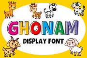 Ghonam - Kids Font, a Handwritten Font by Fourteen Letter (Thumbnail 1 of 8)