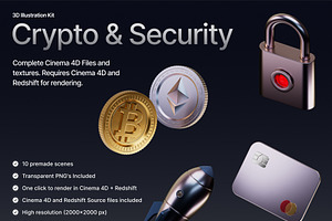 SaaS & Crypto 3D Illustration Kit