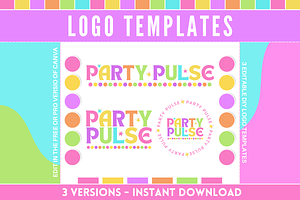 Colorful Logo Template - 3 Versions, a Branding & Logo Template by SunshineStudioBoutique