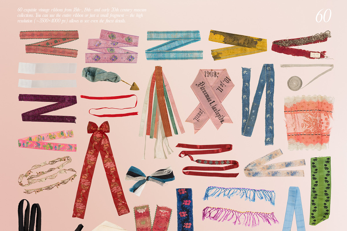 Ribbon & Trim Vintage PNG Collection, a Texture Graphic by Kaleriia (Photo 4 of 15)