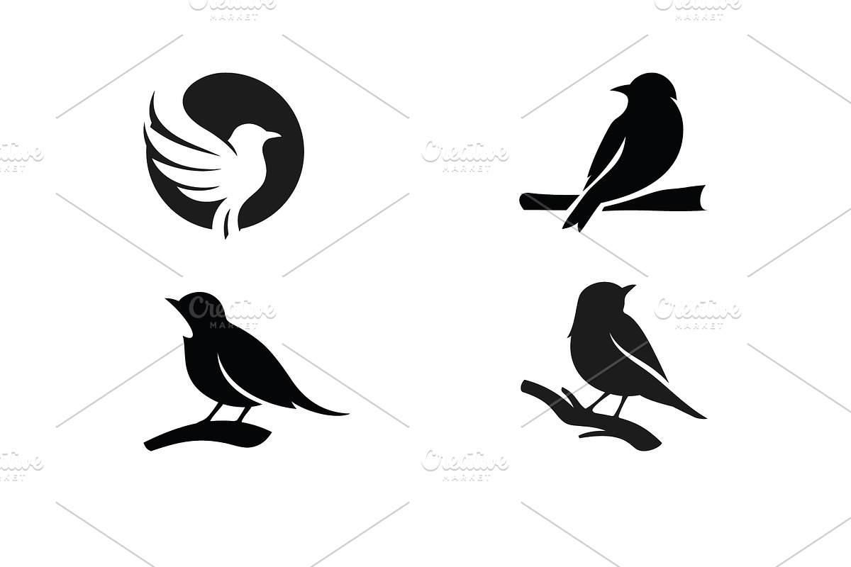 Bird logo on the branch, a Graphic by T.Vooka