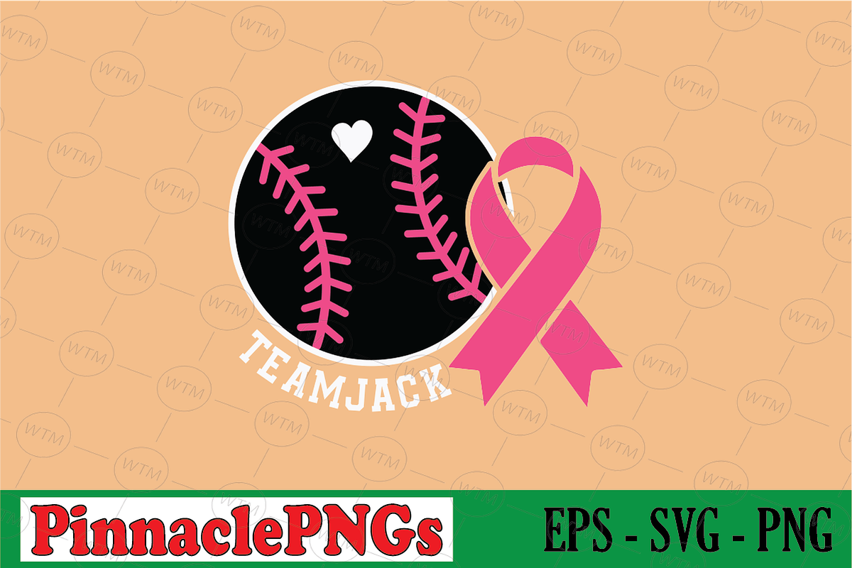 Save 2nd Base Baseball Breast Cancer, a Seasonal Illustration by Pinnacle PNGs (Photo 1 of 2)
