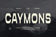 Caymons - Bold Condensed Retro Sans, a Sans Serif Font by Typia Nesia (Thumbnail 1 of 12)