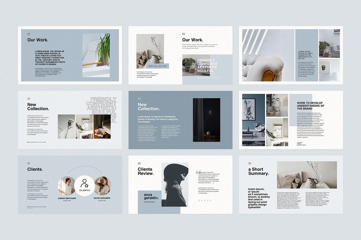 Minimal Portfolio Canva Template, a Presentation Template by ...