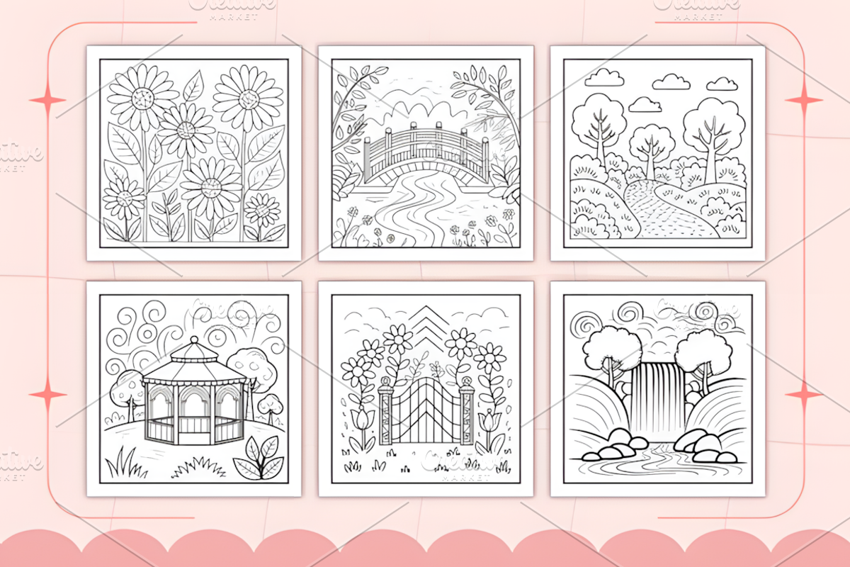Bold Easy Stress Relief Coloring, a Decorative Illustration by Design Station (Photo 3 of 4)