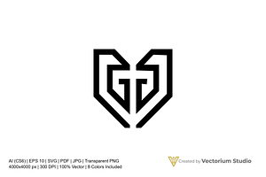 GG Geometric Shield Logo, a Branding & Logo Template by Vectorium Studio