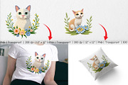 Cat Embroidery Clipart, a Graphic by Artnoy (Thumbnail 3 of 5)