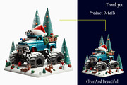Christmas Monster Truck Sublimation, a Graphic by designcity5 (Thumbnail 5 of 5)