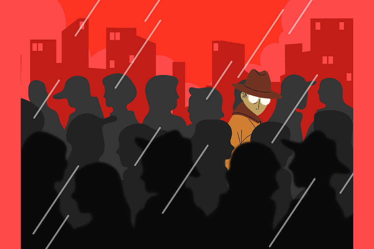 Red Detective Work Illustration, a Person Illustration by graphicook