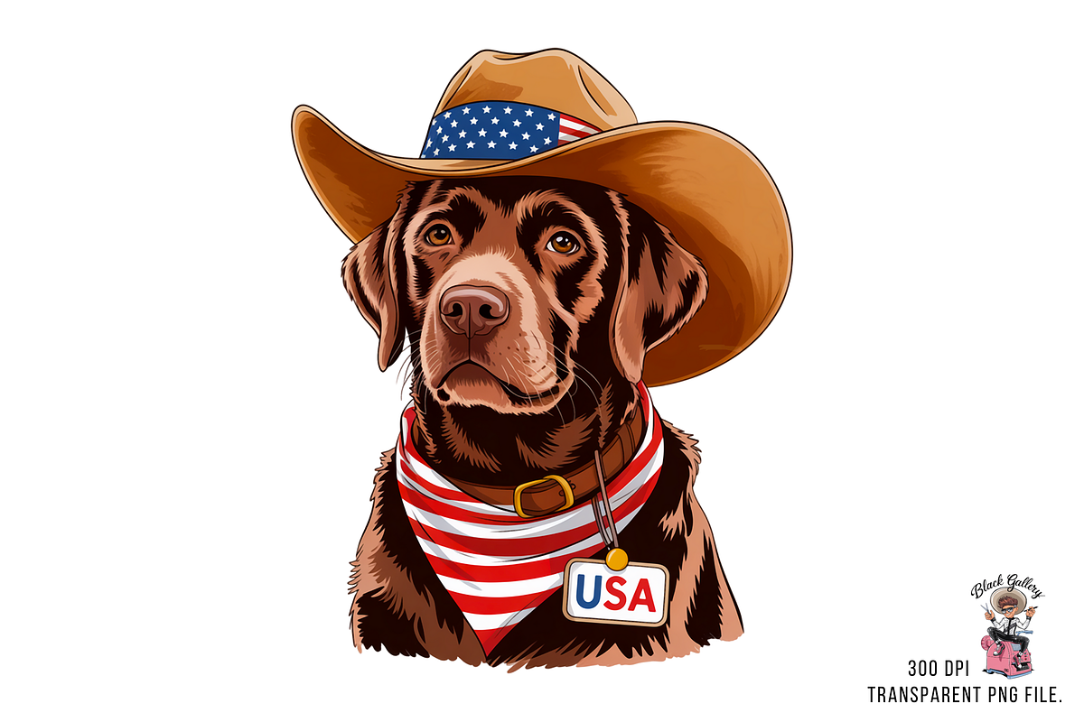 Patriotic Labrador PNG Bundle, a Graphic by Clipart Bloom (Photo 4 of 11)