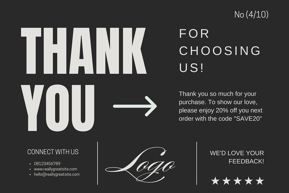 Card Template Thank You, a Graphic by Dheny Designer (Photo 4 of 10)