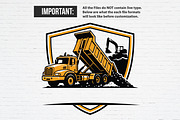 Hauling Truck and Excavator Logo, a Transportation Illustration by Guavanaboy (Thumbnail 2 of 3)
