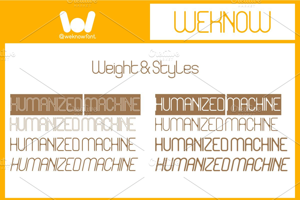 Humanized Machine font, a Font by weknow (Photo 7 of 8)