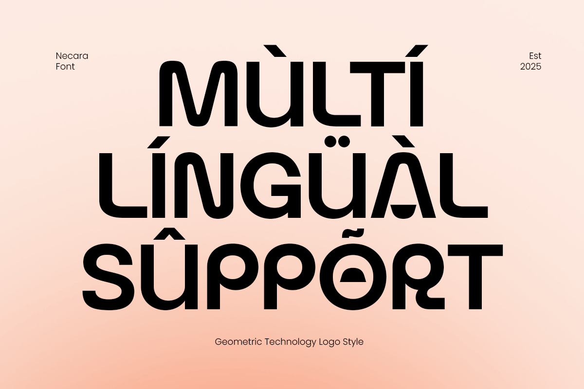 Necara - Geometric Technology Font, a Sans Serif Font by TokoPress (Photo 12 of 13)