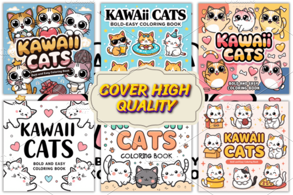 Bold and Easy Kawaii Cats, an Animal Illustration by Ink Gallery (Photo 4 of 5)
