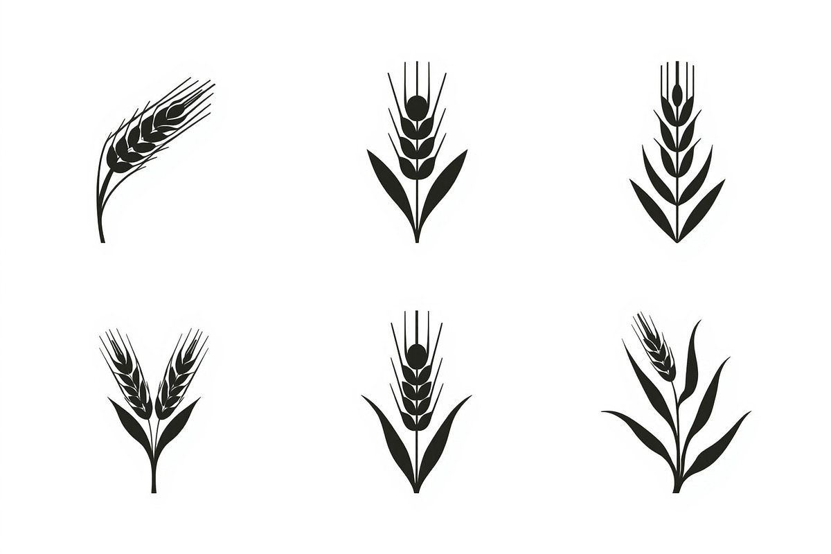 Rustic Wheat Silhouette Design, an Illustration by hafijul (Photo 6 of 9)