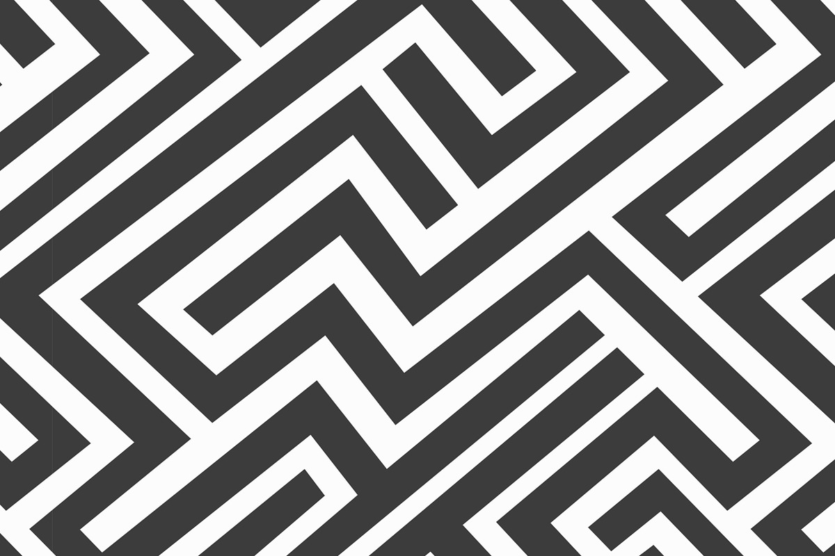 Monochrome Maze Patterns, a Pattern Graphic by Gudiny (Photo 8 of 13)