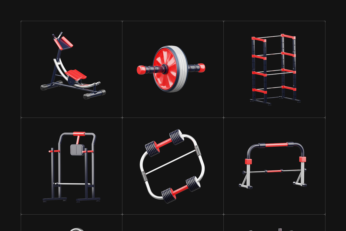 3D Fitness and Exercise Icons, a Duotone Icon by Vectors Market (Photo 6 of 7)