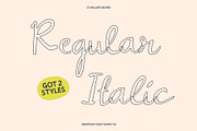 CS Willard Dashed, a Script Font by Craft Supply Co. (Thumbnail 3 of 8)