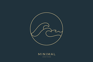 Minimal wave logo design, a Branding & Logo Template by idesign_4u