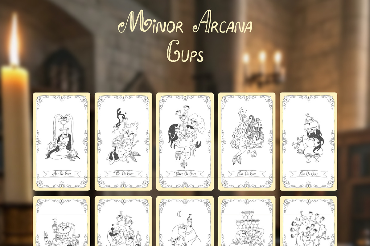 Medieval Doodle Tarot Deck Step, an Illustration by Anastasiya Klempach (Photo 5 of 9)