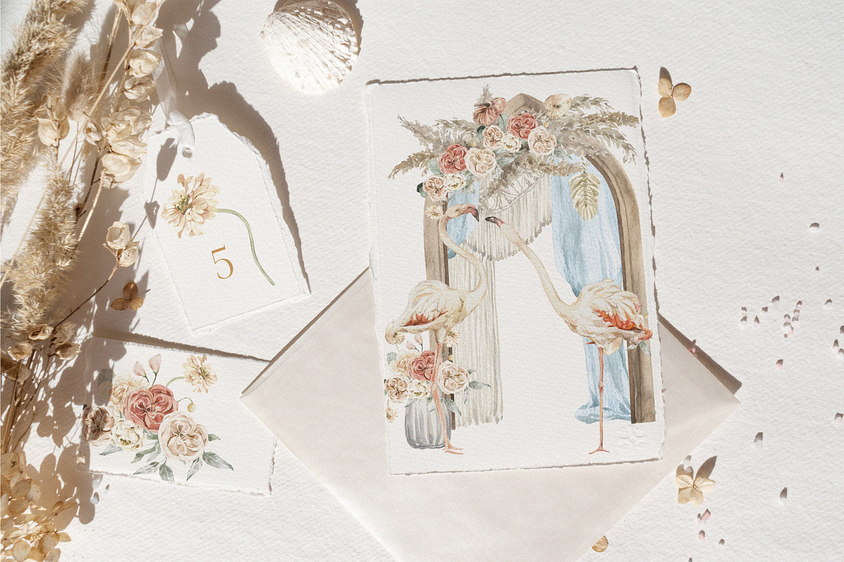 White Wedding Animals & Flowers, an Animal Illustration by Cat In Colour (Photo 3 of 12)