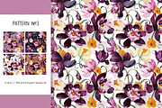 Purple floral pattern, orchids, a Pattern Graphic by Lisima (Thumbnail 10 of 15)