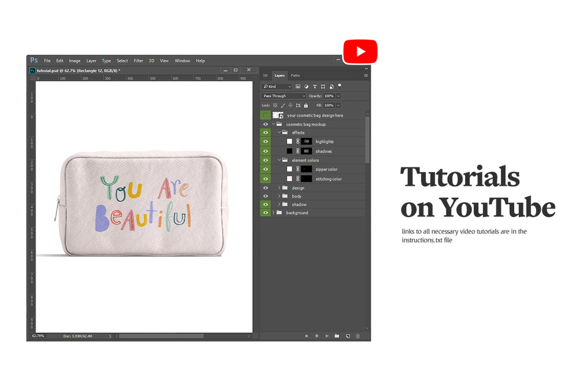 Cosmetic Handbag Mockups, a Merchandise Mockup by rebrandy (Photo 9 of 11)