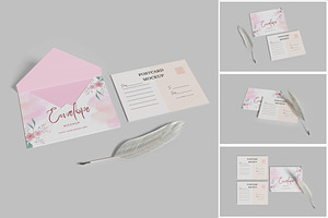 Postcard and Envelope Mockup, a Product Mockup by MrLetters