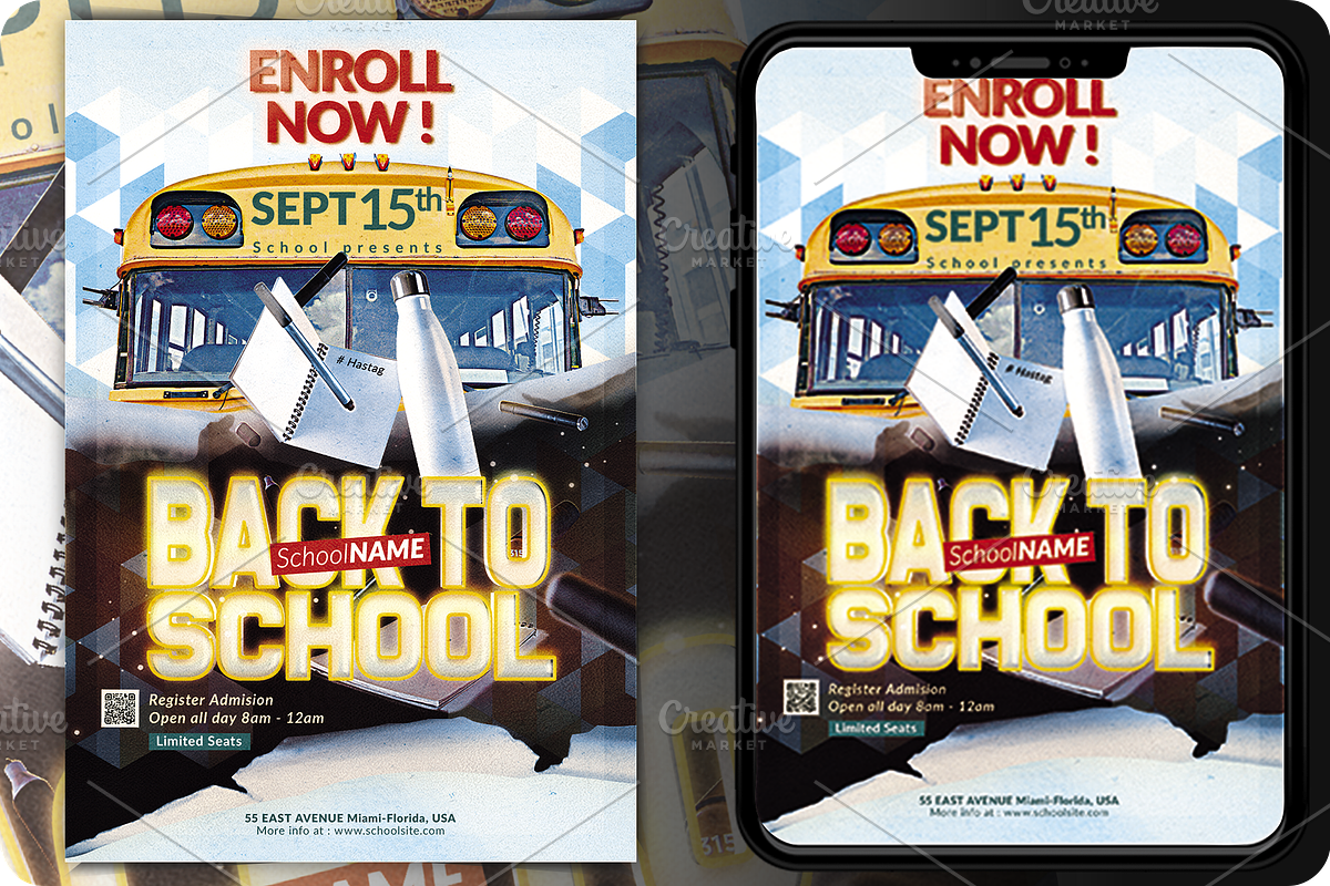 Back to School Flyer, a Flyer Template by regalDRAW