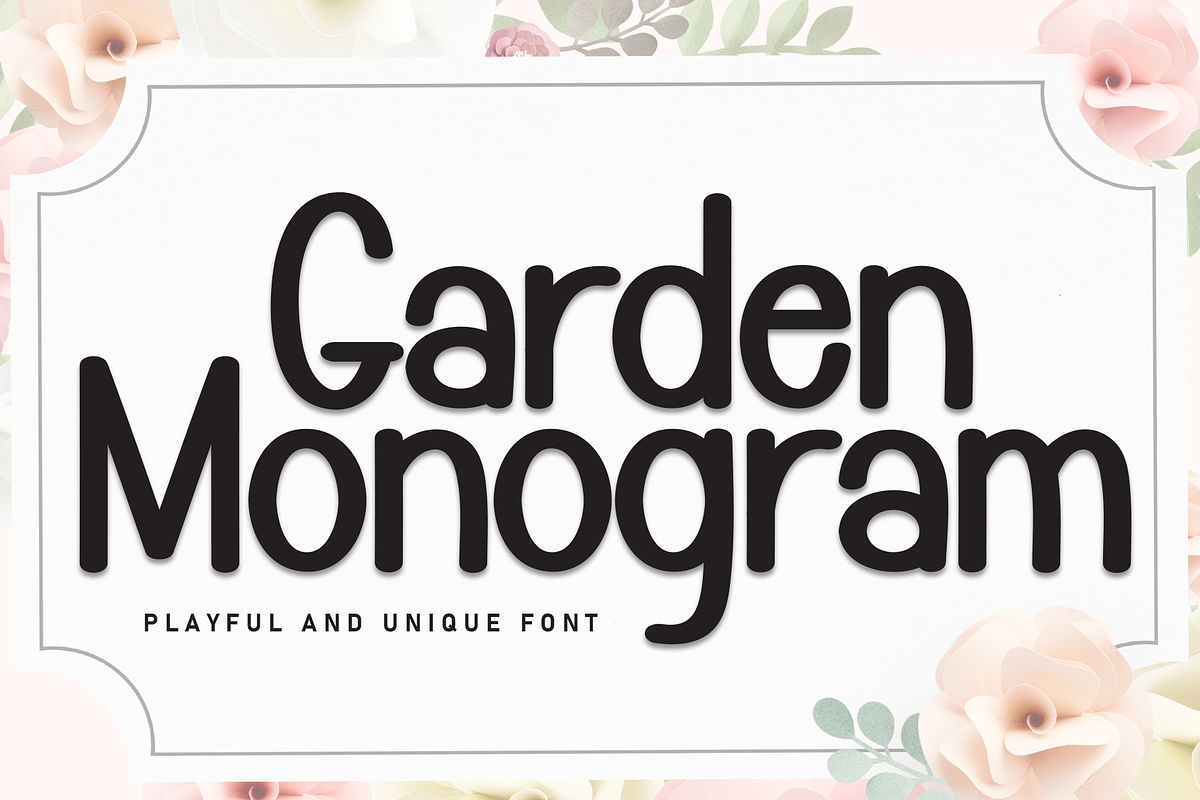 Garden Monogram | Script Font, a Script Font by Scratchones (Photo 1 of 8)