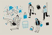 Hand drawn shopping & activities, a Person Illustration by Huza Studio (Thumbnail 6 of 9)