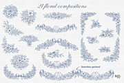 Blue Baroque Chinoiserie Collection, a Decorative Illustration by marie dricot (Thumbnail 4 of 9)