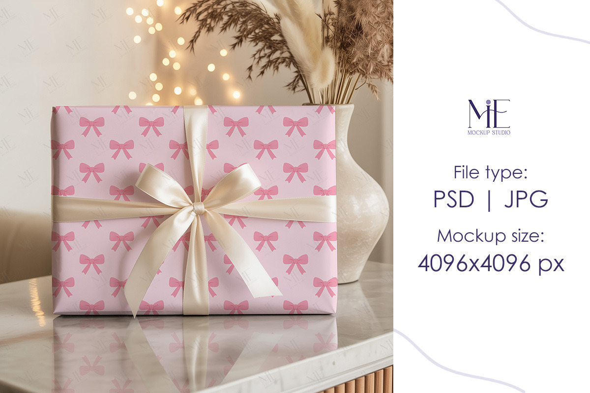 Gift Wrapping Paper Mockup Wrap, a Mockup by Mie Mockup Studio (Photo 7 of 7)